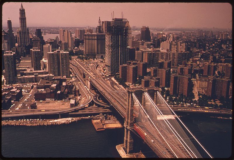 The Brooklyn Bridge June 1974 - Vintage Photos of New York City in the 1970s