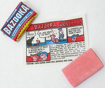 Bazooka Bubble Gum - Sweet Candy Treats from the 60s to the 80s